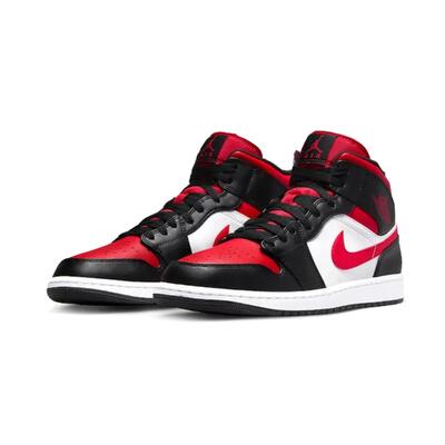 Buty do koszykówki Air Jordan 1 Mid GS Fire Red- 554725-079