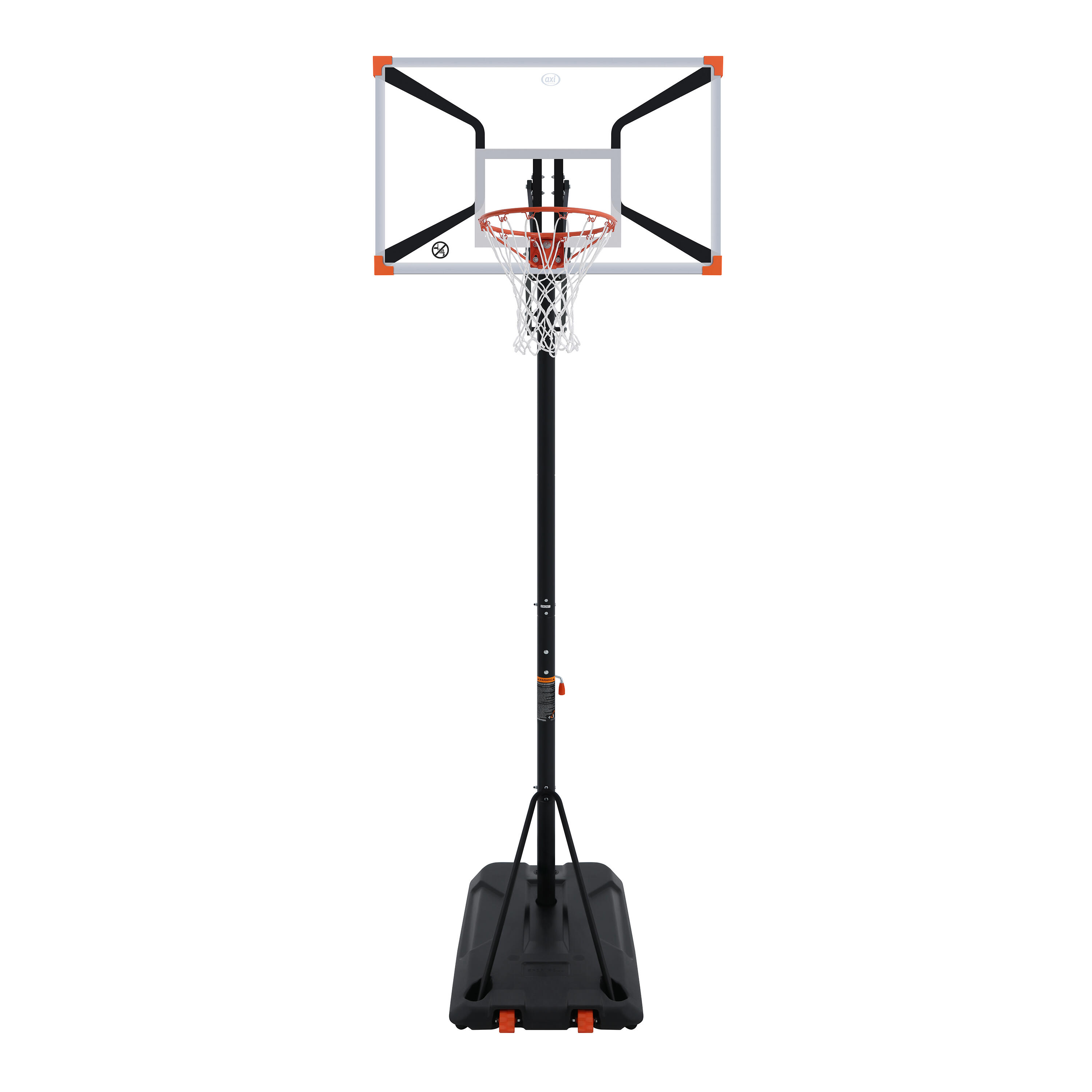 AXI Kosz do koszykowki na stojaku Premium, 230-305 cm, pomaranczowo-bialy 2/7