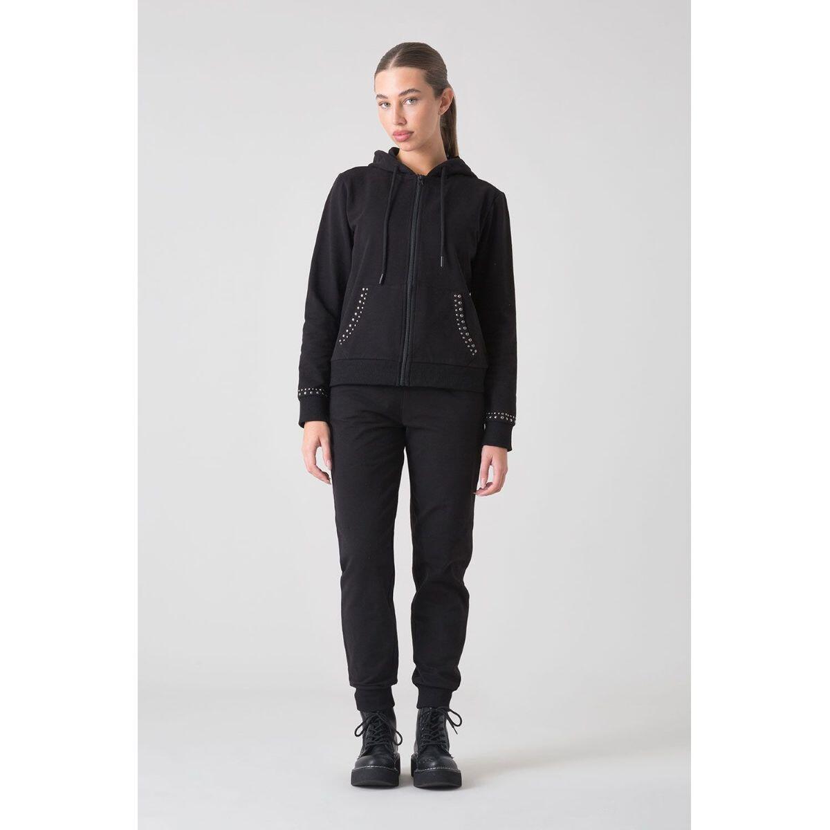 CHAQUETA MUJER CON CAPUCHA Y CREMALLERA DARK ATTITUDE EVERLAST 3/5
