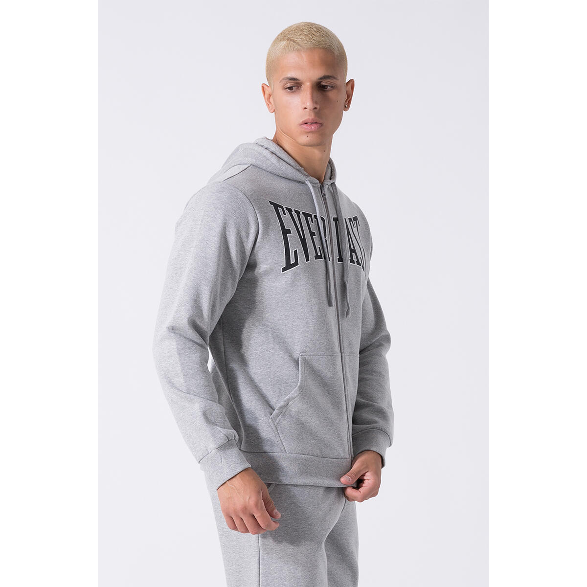 SUDADERA HOMBRE BÁSICA CON CREMALLERA COMPLETA Y CAPUCHA EVERLAST 3/7