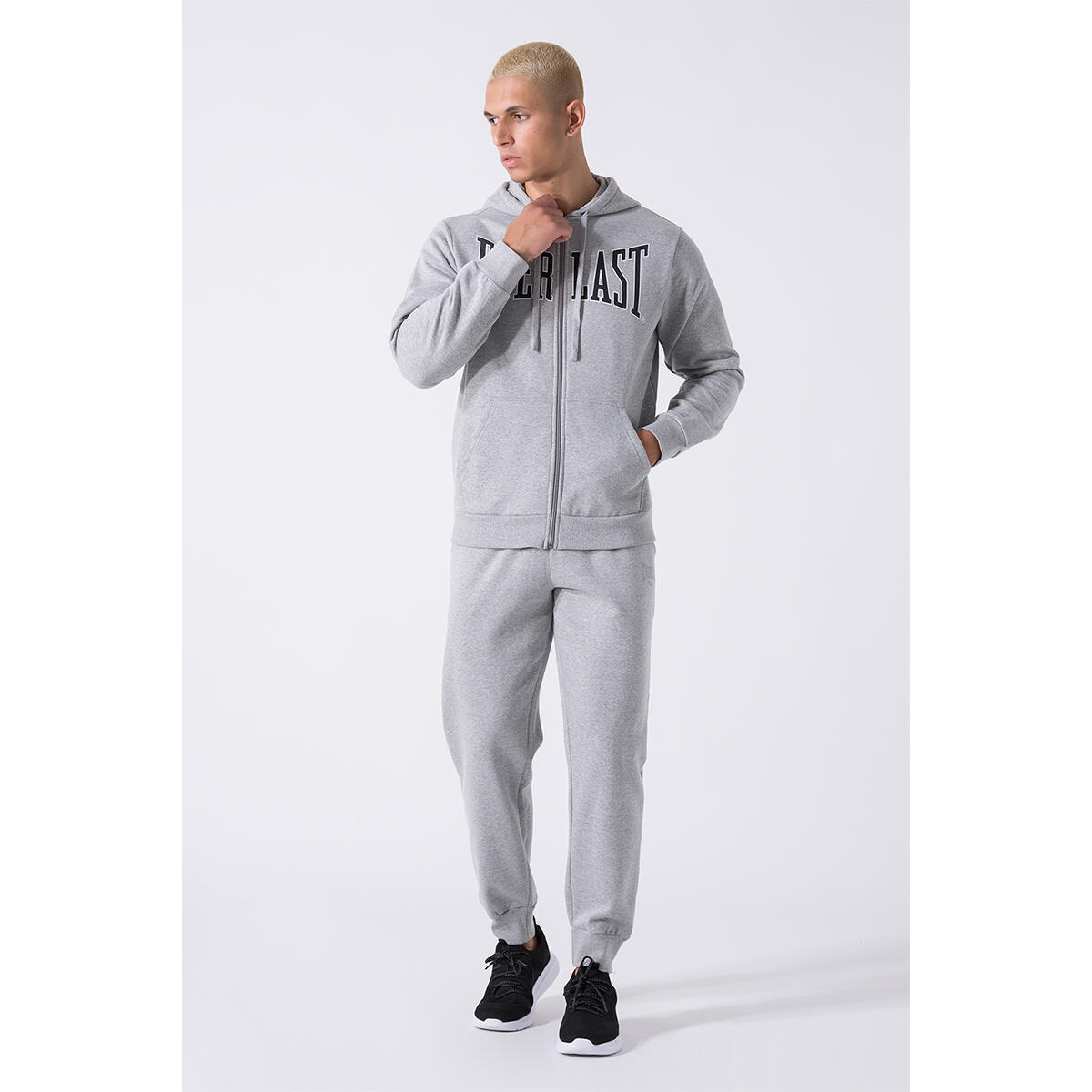 SUDADERA HOMBRE BÁSICA CON CREMALLERA COMPLETA Y CAPUCHA EVERLAST 2/7