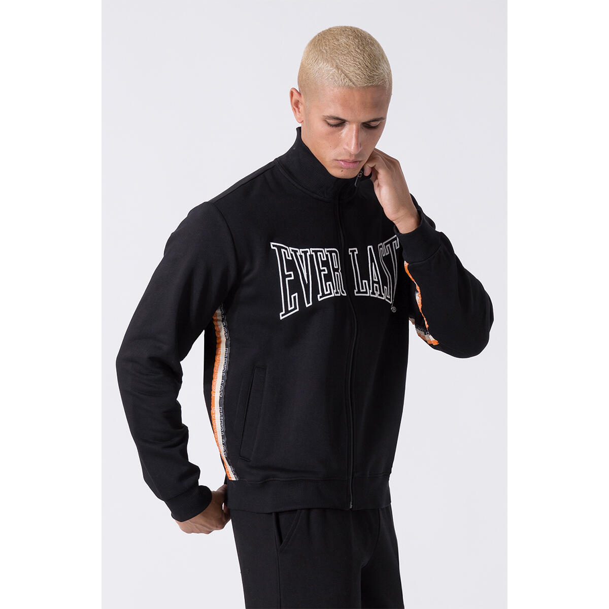 SUDADERA HOMBRE CREMALLERA COMPLETA Y CINTA TRICOLOR EVERLAST 3/5