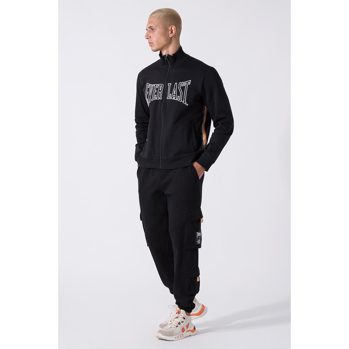 SUDADERA HOMBRE CREMALLERA COMPLETA Y CINTA TRICOLOR EVERLAST 2/5