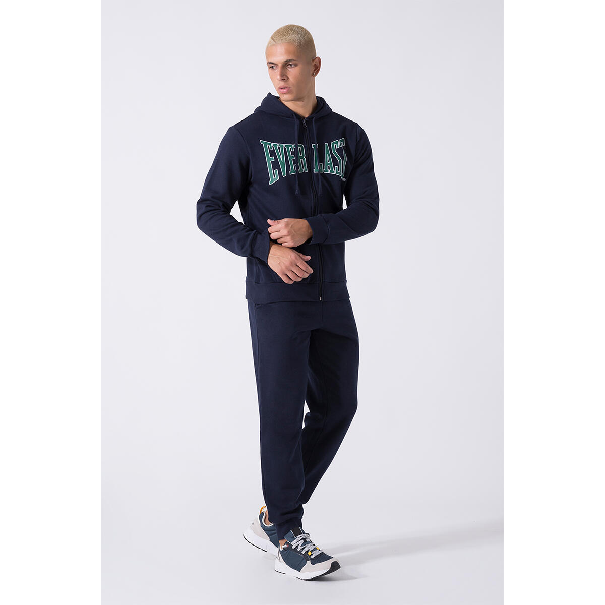 SUDADERA HOMBRE BÁSICA CON CREMALLERA COMPLETA Y CAPUCHA EVERLAST 3/5