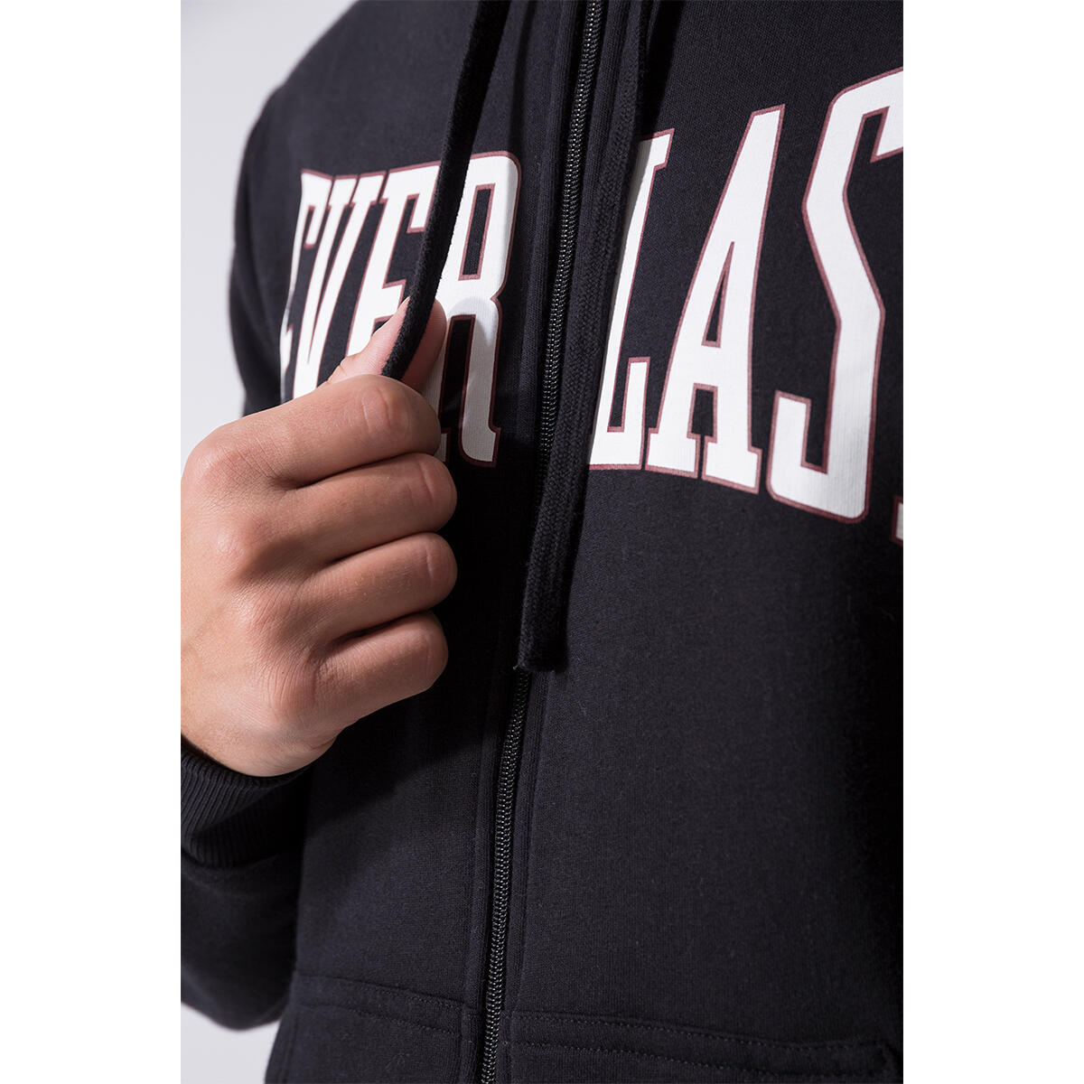 SUDADERA HOMBRE BÁSICA CON CREMALLERA COMPLETA Y CAPUCHA EVERLAST 5/5