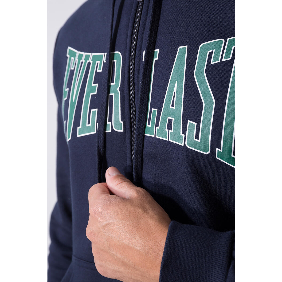 SUDADERA HOMBRE BÁSICA CON CREMALLERA COMPLETA Y CAPUCHA EVERLAST 5/5