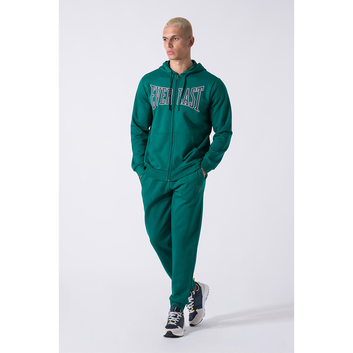 SUDADERA HOMBRE BÁSICA CON CREMALLERA COMPLETA Y CAPUCHA EVERLAST 2/5