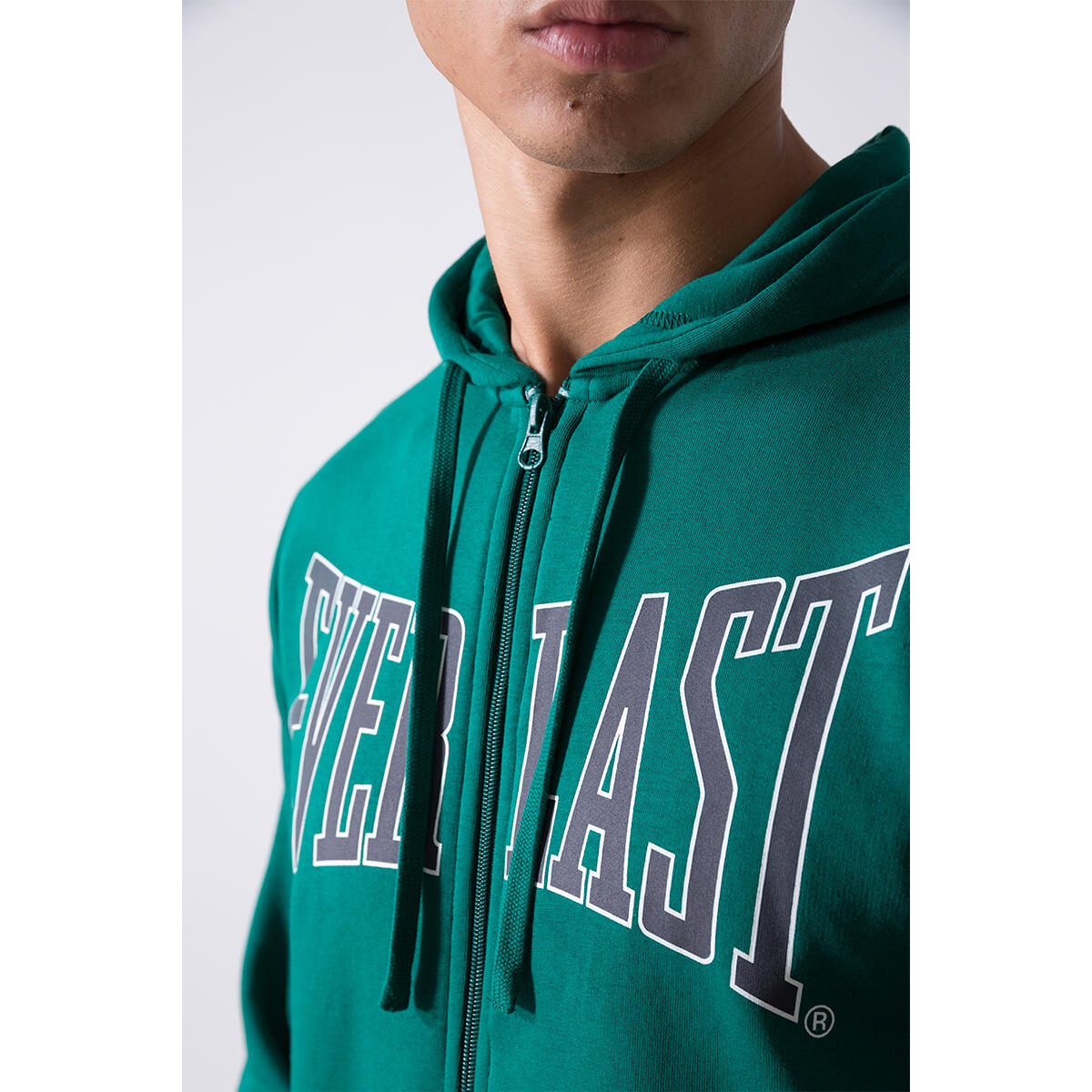 SUDADERA HOMBRE BÁSICA CON CREMALLERA COMPLETA Y CAPUCHA EVERLAST 5/5