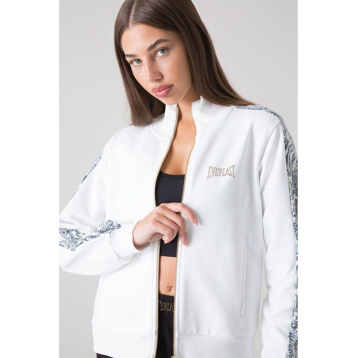CHAQUETA MUJER CON CREMALLERA COMPLETA Y BANDAS STAY WILD EVERLAST 4/5