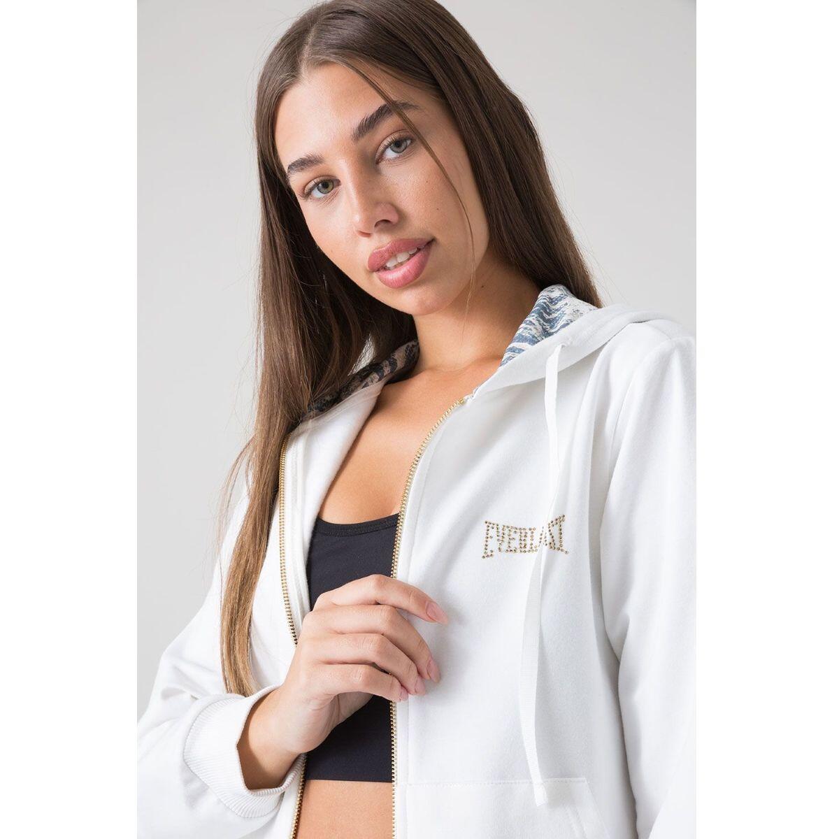 SUDADERA MUJER CON CAPUCHA Y CREMALLERA STAY WILD EVERLAST 4/5