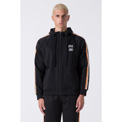 CHAQUETA HOMBRE NEUTRA CREMALLERA COMPLETA CON CAPUCHA Y CINTA TRICOLOR EVERLAST