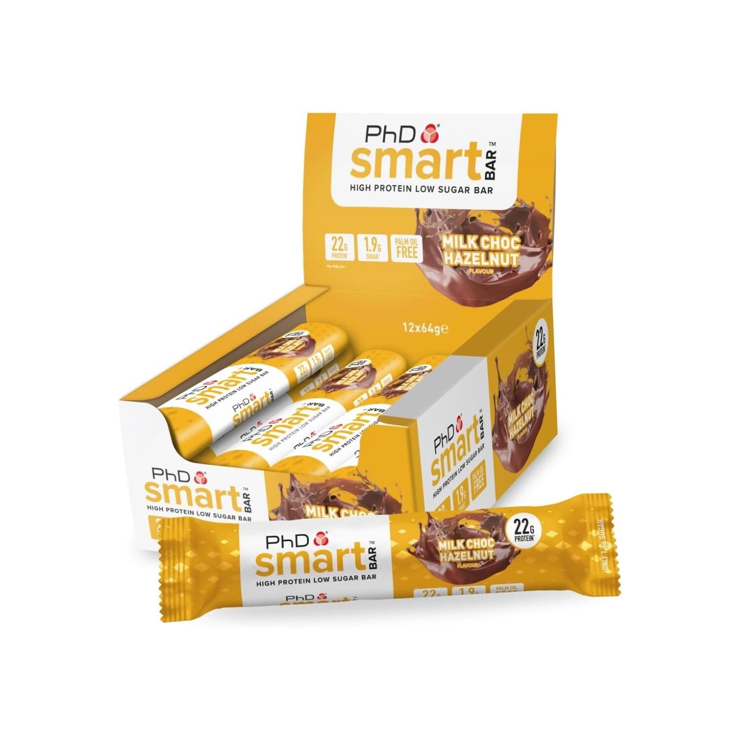 Phd Nutrition - Phd Smart Bar (12x64g) Milk Choc Hazelnut - Barres - Barres Protéinées - Barre Protéinée - Decathlon