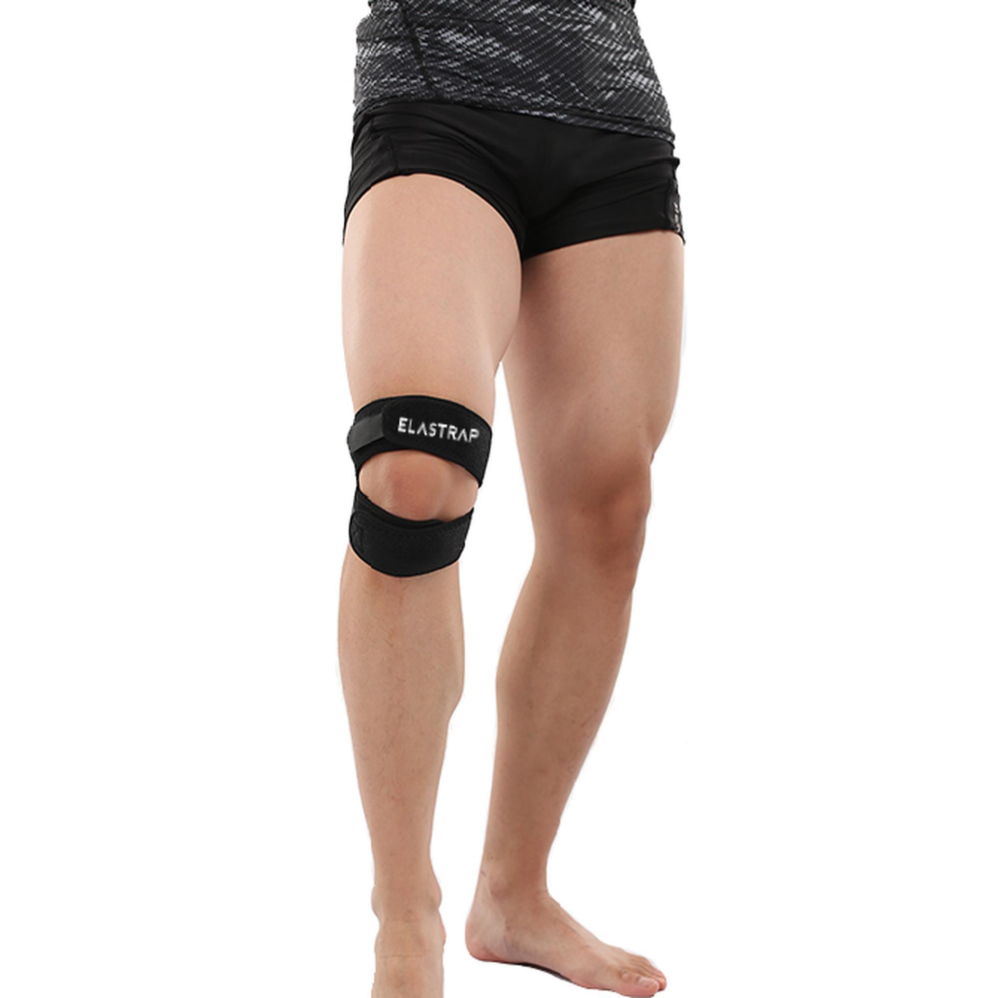 Elastrap - Genouillère Rotulienne - Stabilisation Rotule Et Menisque - Double Sangle - Genouillère De Maintien - Noir - Taille Unique - Decathlon