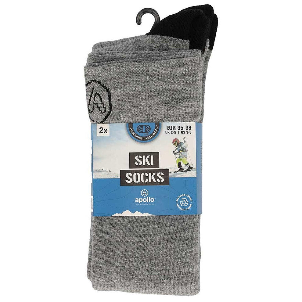 Skisokken kind - Plain - Unisex - Blauw - 27/30 - 6-Pack - Voordeelpakket 4/4