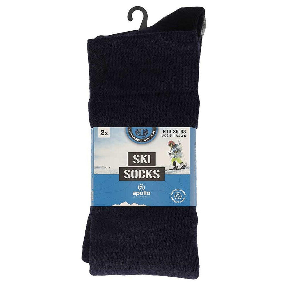 Chaussettes de ski pour enfants - Unisexe - Pointures 23 à 38 - Lot de 4 6/6