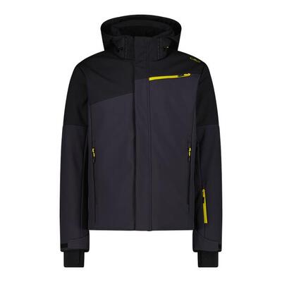 Ski jassen heren - cmp jacket fix hoody ski - black