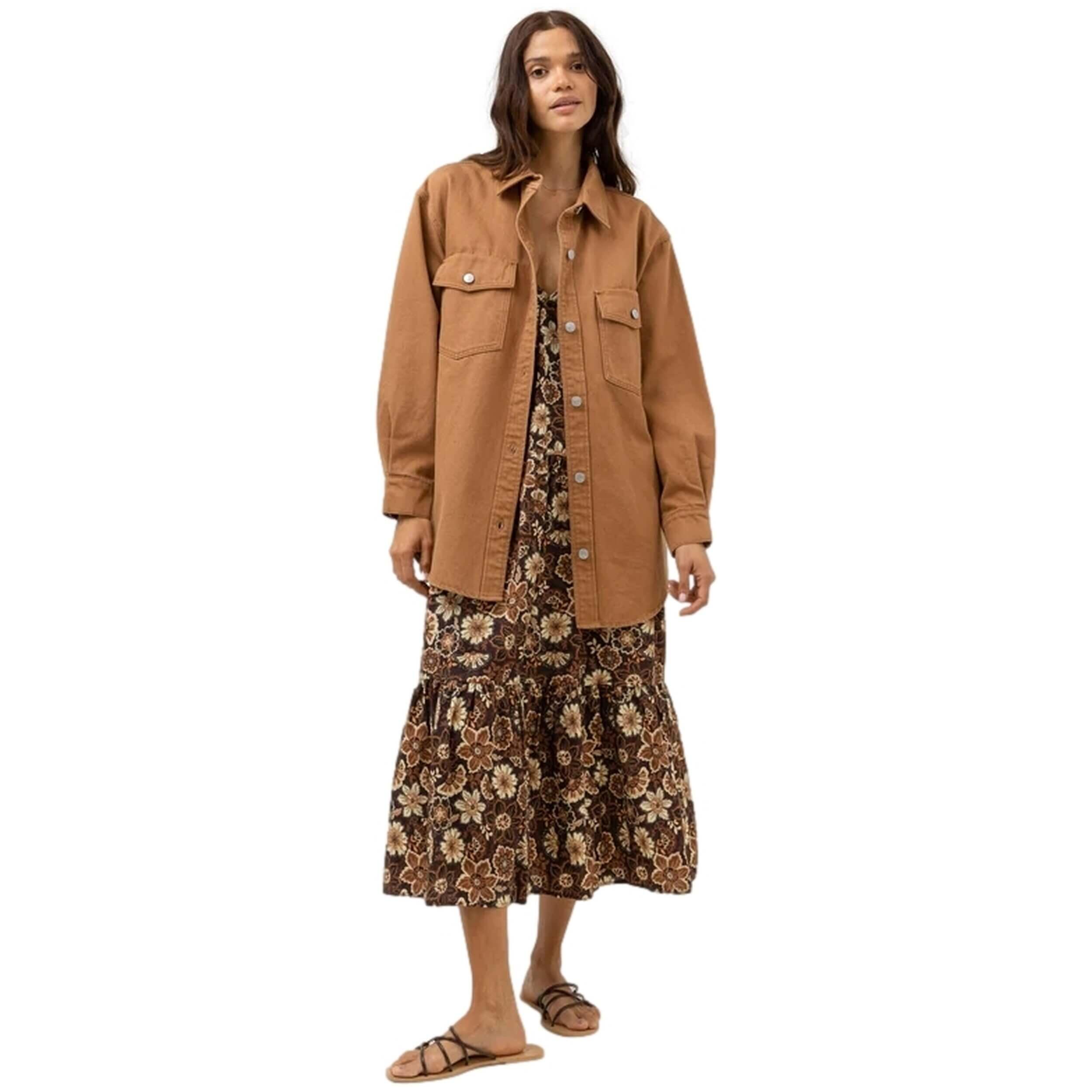 Veste Rhythm Claude Drill Shacket pour femmes 3/4