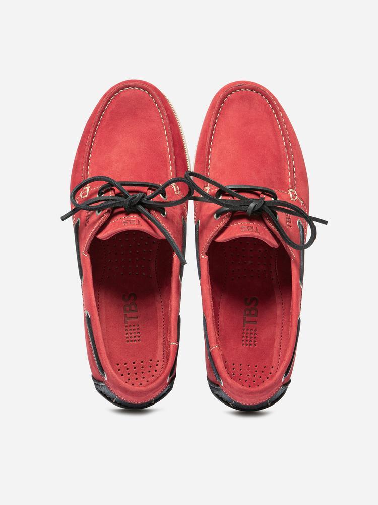 Chaussures bateau homme PHENIS Piment / Navy 3/7