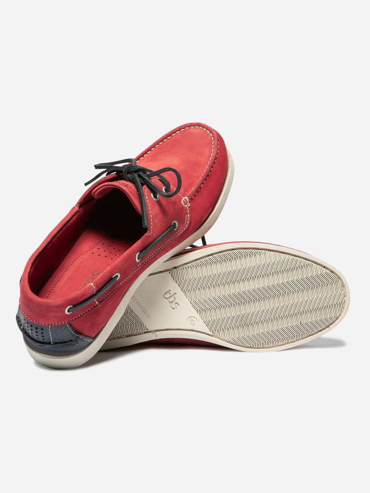 Chaussures bateau homme PHENIS Piment / Navy 4/7