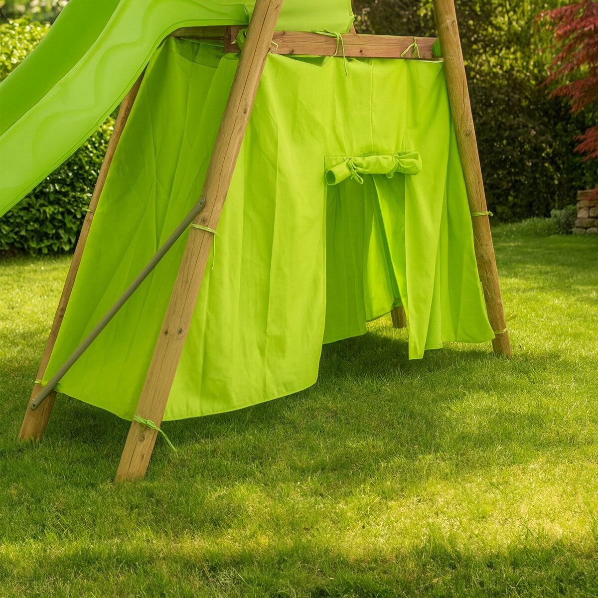 Trigano - Cabane Tissu Pour Portique Bois - Balançoire - Vert - Taille Unique - Decathlon