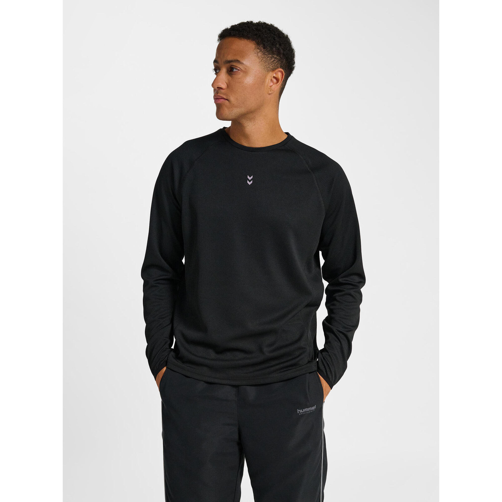 Hummel - Enfiler T-shirt Hmlpulse Homme Hummel - T-shirt Manches Longues - Noir - Decathlon