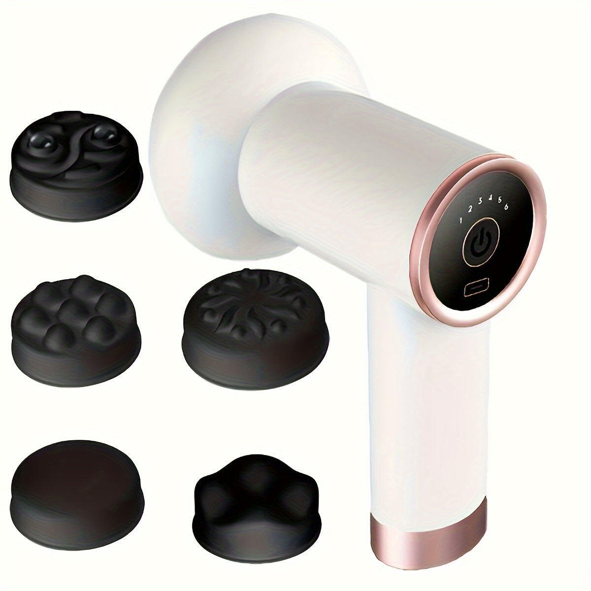 NNETM Mini Rechargeable Massage Gun - 6 Speed Settings(White)