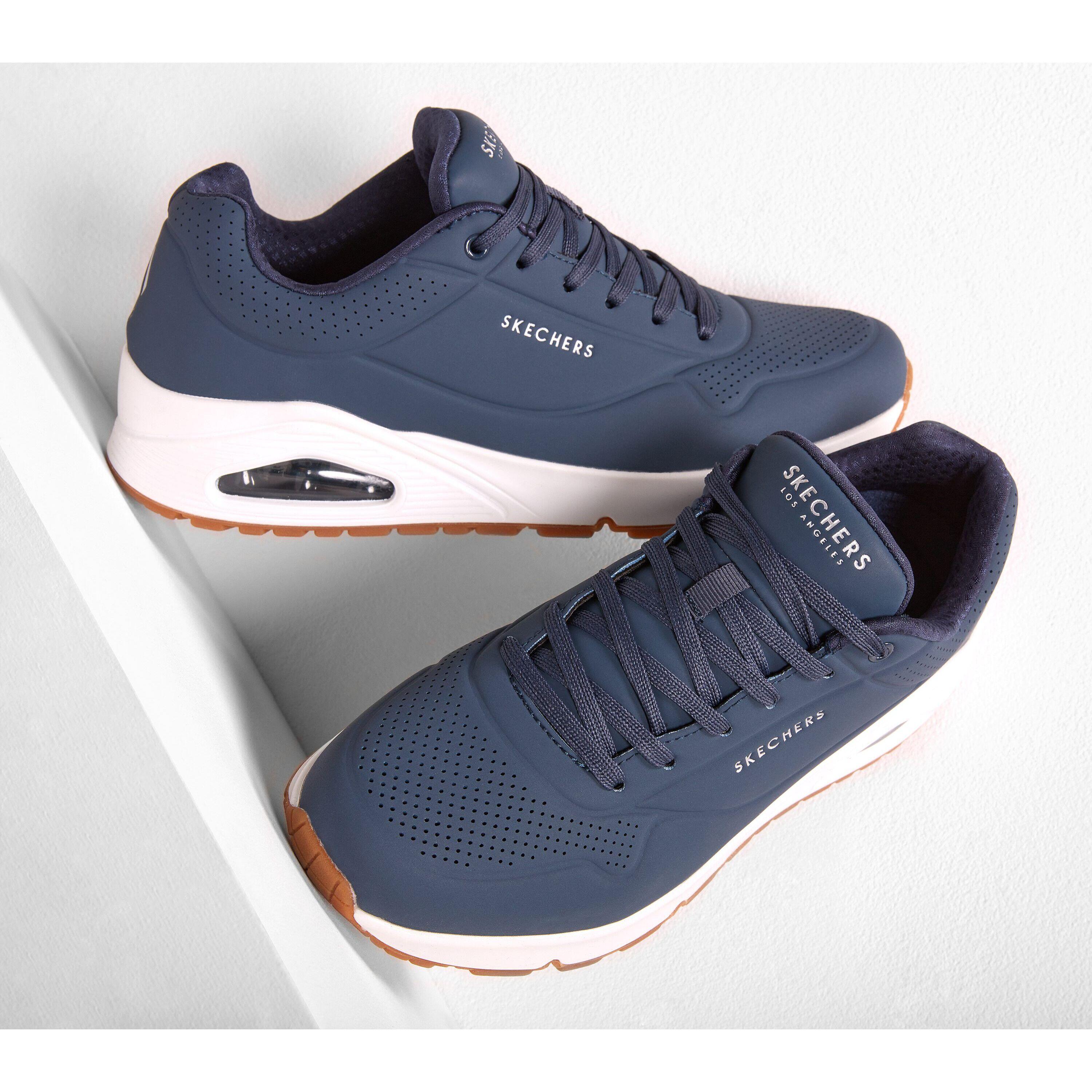 SKECHERS Uomo UNO STAND ON AIR Sneakers Blu marino 6/6