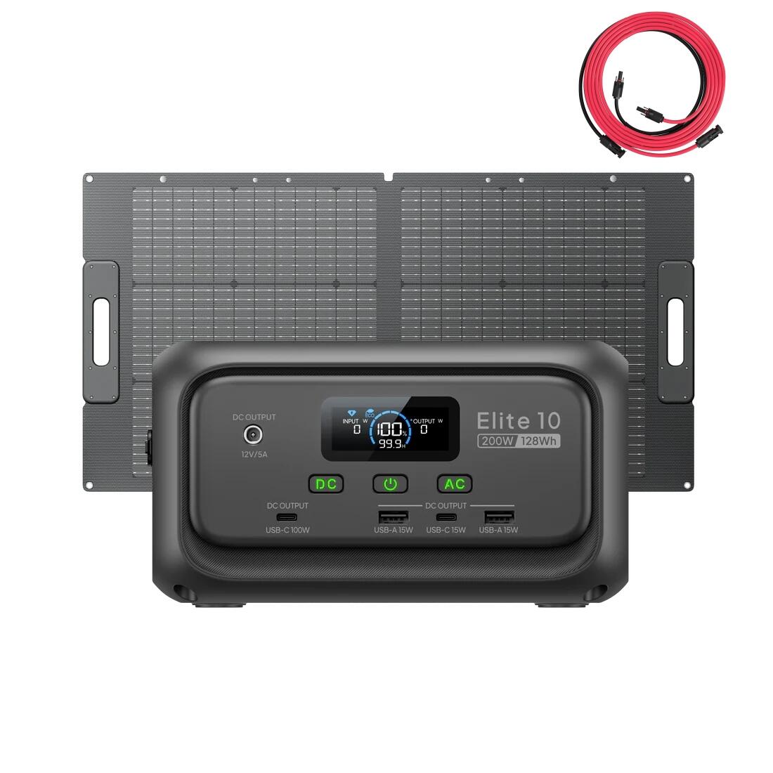 BLUETTI Elite 10+100W, 128Wh Mini-Zasilanie do Streamingu i Pracy w Terenie