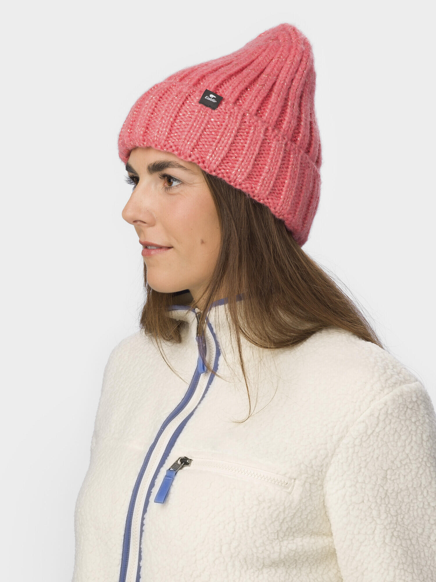 Mütze Alea Strickmütze Damen Beanie mit Umschlag weich bequem 4/4