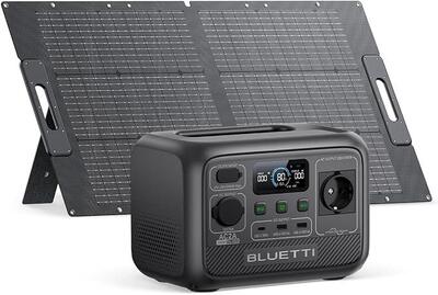 Portable Power station AC2A + 100W Solarpanel,204Wh LFP für Camping und Notstrom