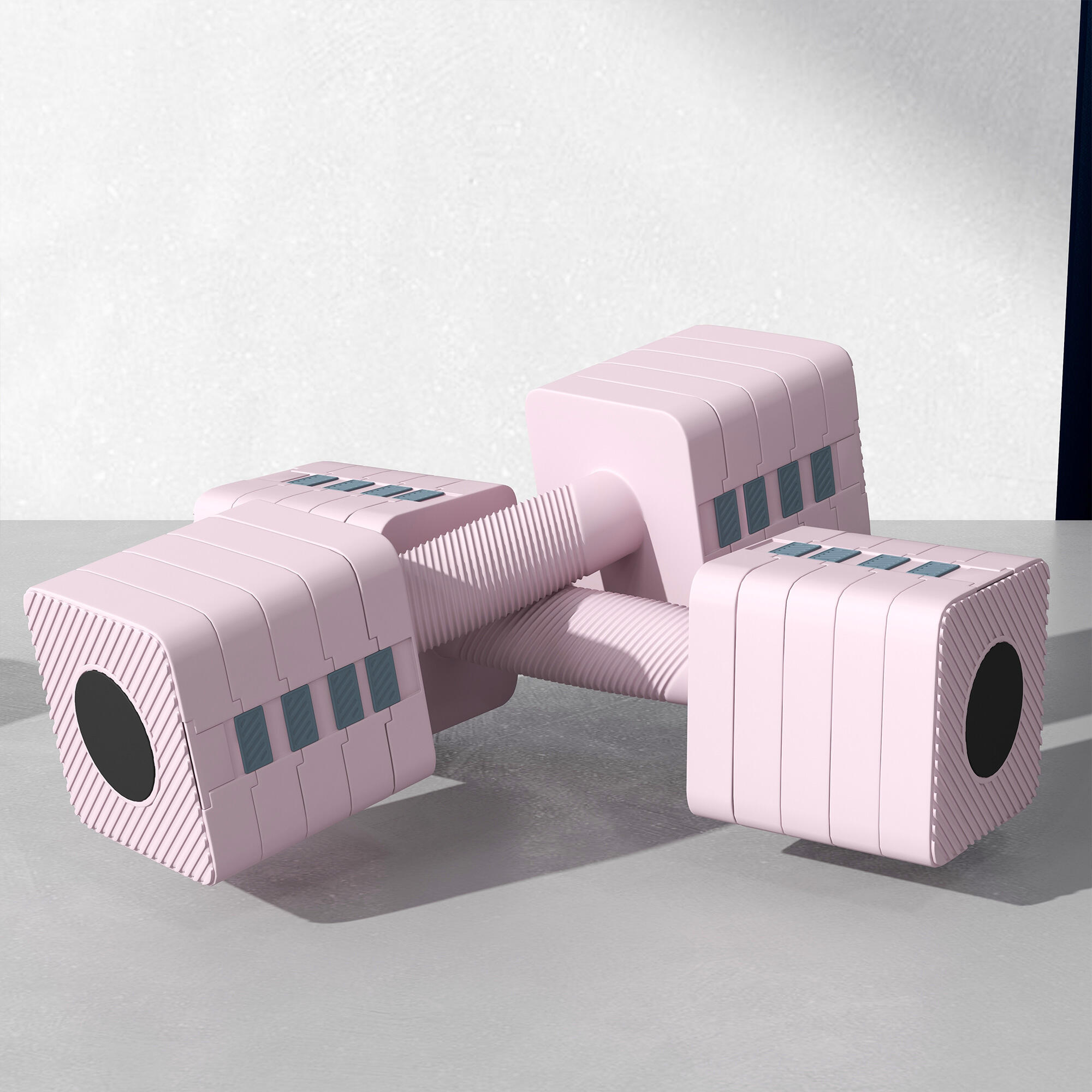Mancuernas Ajustables SPORTNOW 32x9x9 cm Rosa 2/8