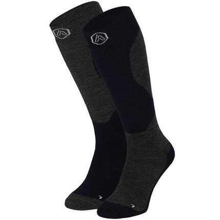 Unisex skisokken – Design – Maat 35 tot 48 – 2-pack