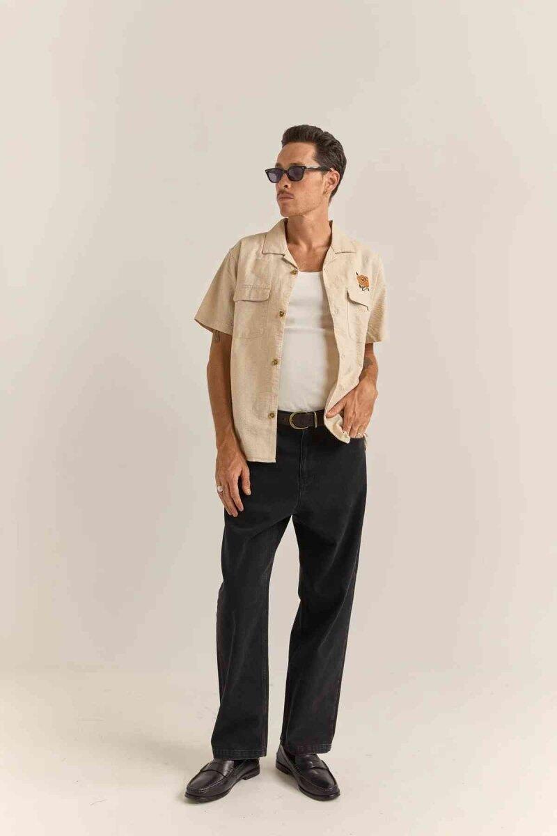 Seersucker bordado - Camisa de hombre S/S 4/6