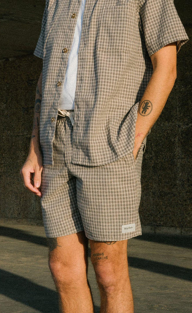 Linen Check Jam - Short Homme 6/7