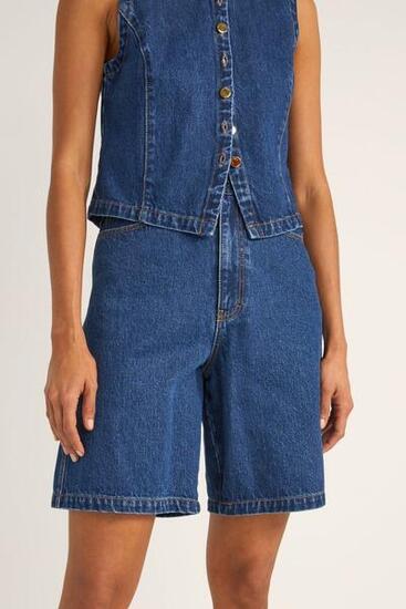 Gia Denim Jorts - Pantaloni Corti Donna