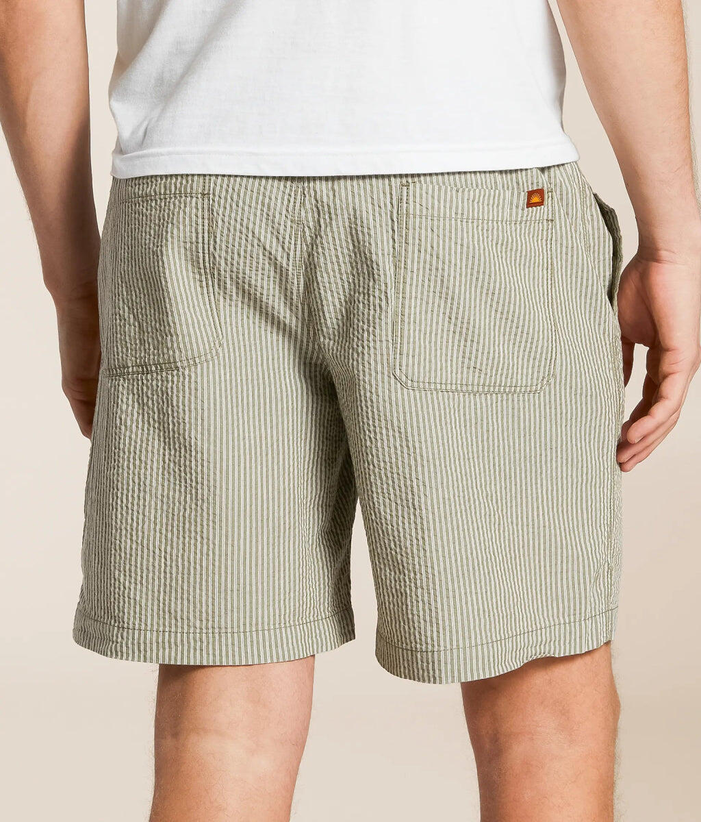 Seersucker-Streifen-Jam - Short Homme 4/5