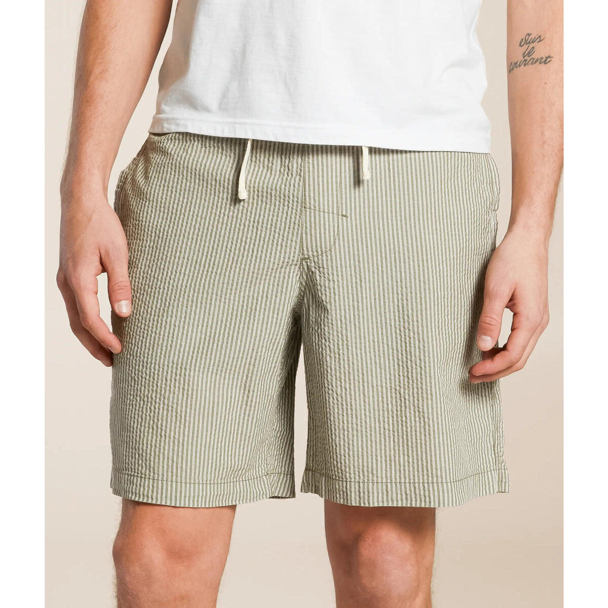 Rhythm - Seersucker Stripe Jam - Short Homme - Short - Vert - Decathlon