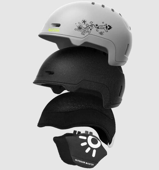 OutdoorMaster Reindeer Kids Skihelm Grijs In-Mold, Veilig S 2/3