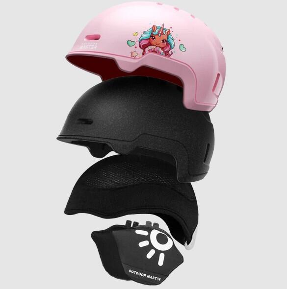 Casco OutdoorMaster Reindeer para Crianças Rosa In-Mold Leve e Seguro 2/3