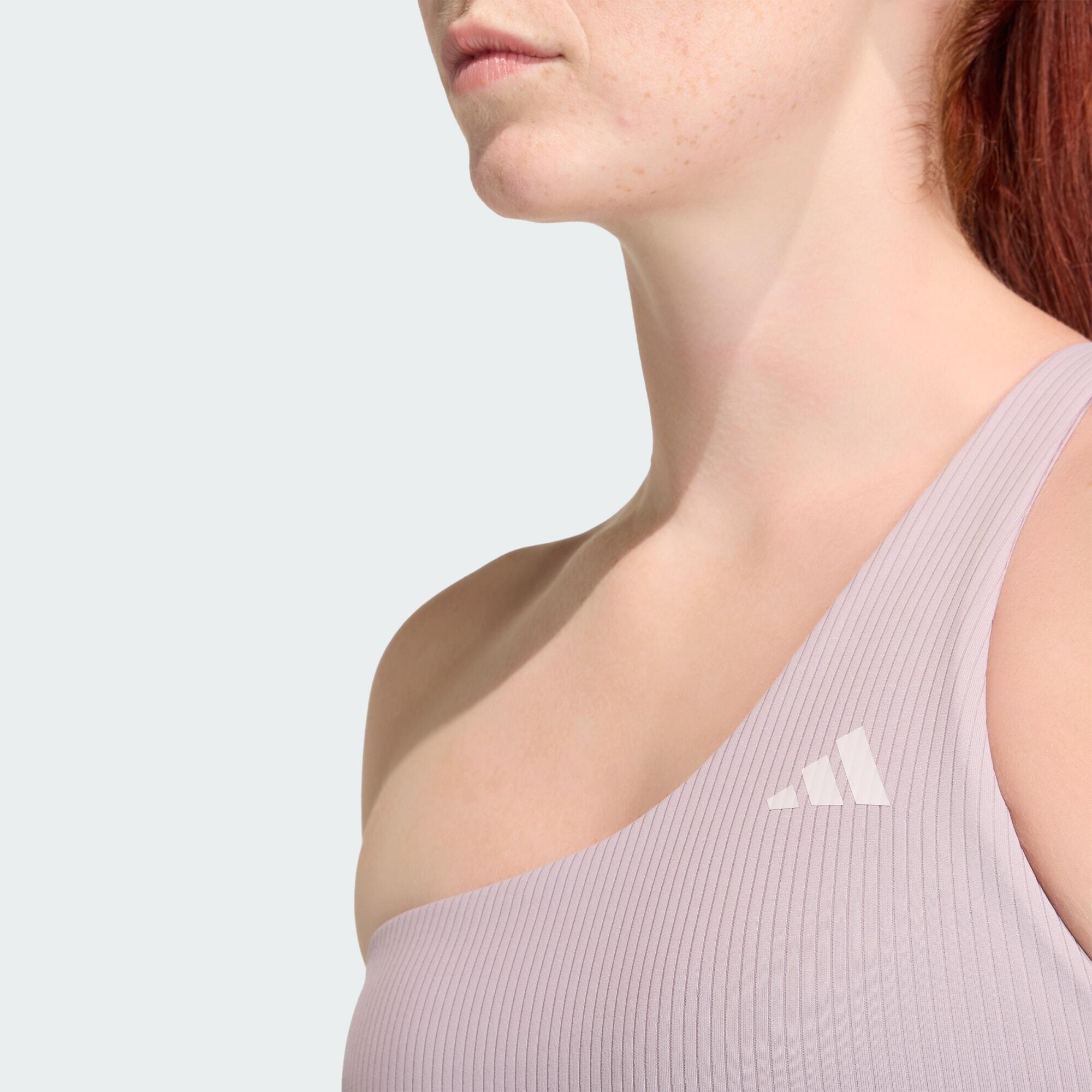 Brassière de training asymétrique côtelée Optime Maintien léger 4/6