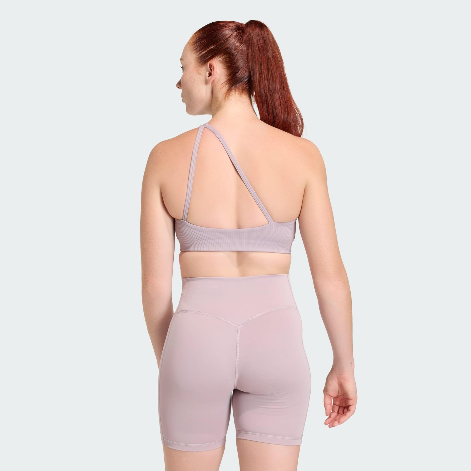 Brassière de training asymétrique côtelée Optime Maintien léger 3/6
