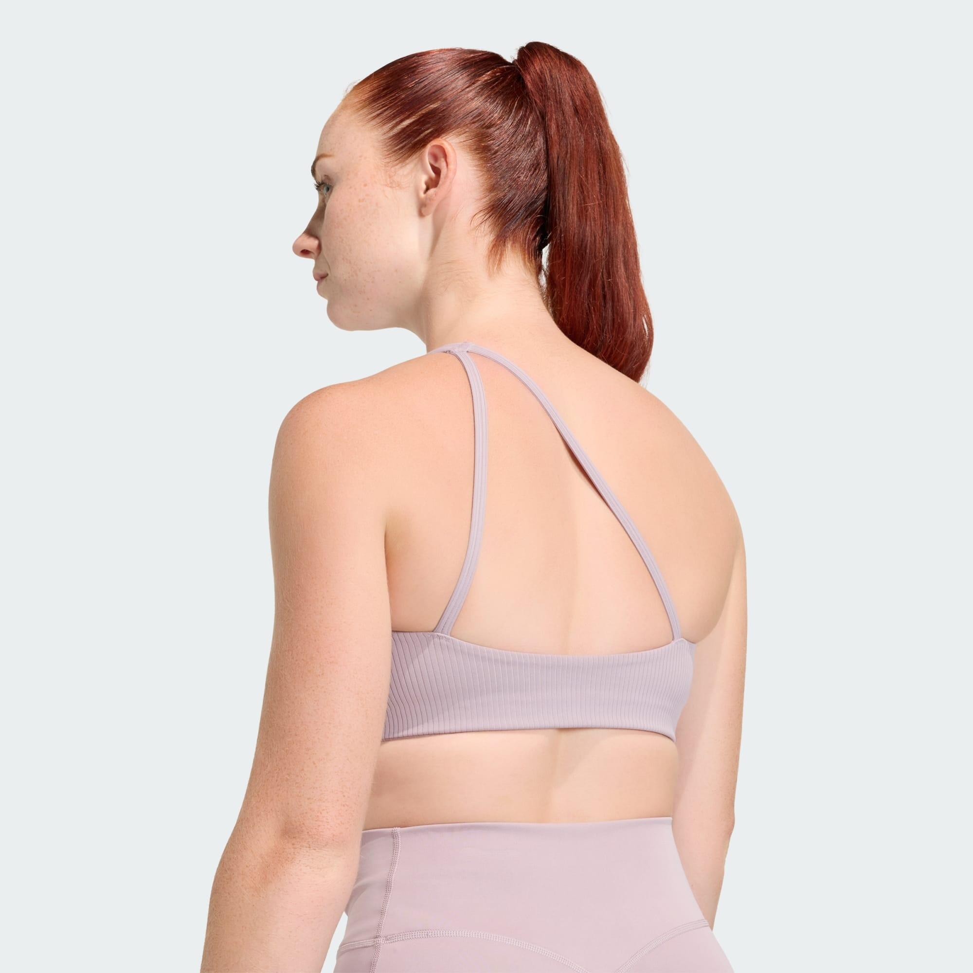 Brassière de training asymétrique côtelée Optime Maintien léger 5/6