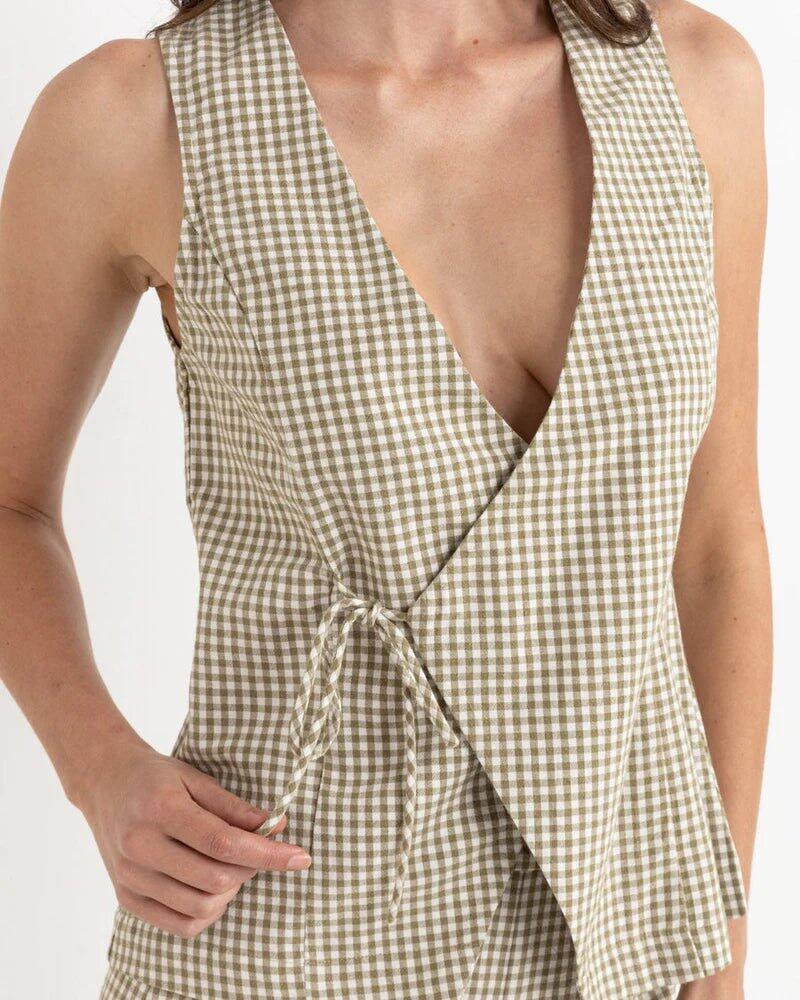 Lola Wrap Front Vest - Dames Top 3/4