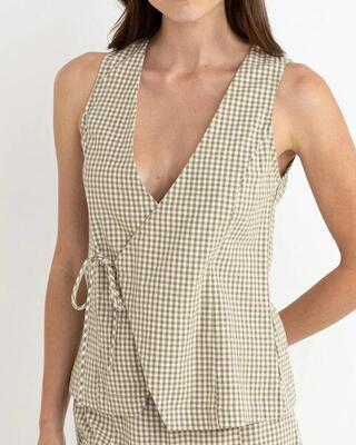 Lola wrap front vest - dames top