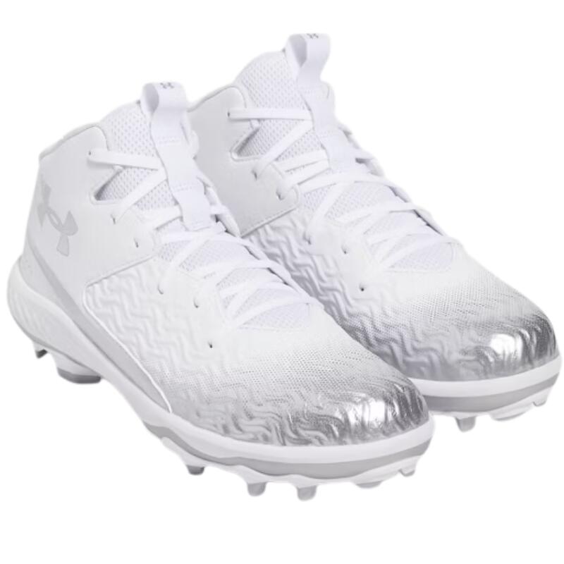 Under Armour - Under Armour Spotlight Mid (3028214) 12,5 White/grey - Chaussures À Crampons - Blanc - 47 - Decathlon