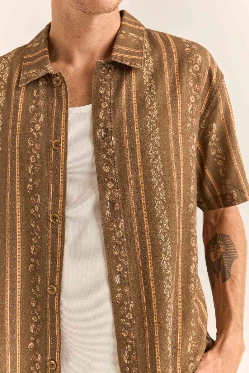 Paisley Stripe - Camisa de manga corta para hombre 2/6