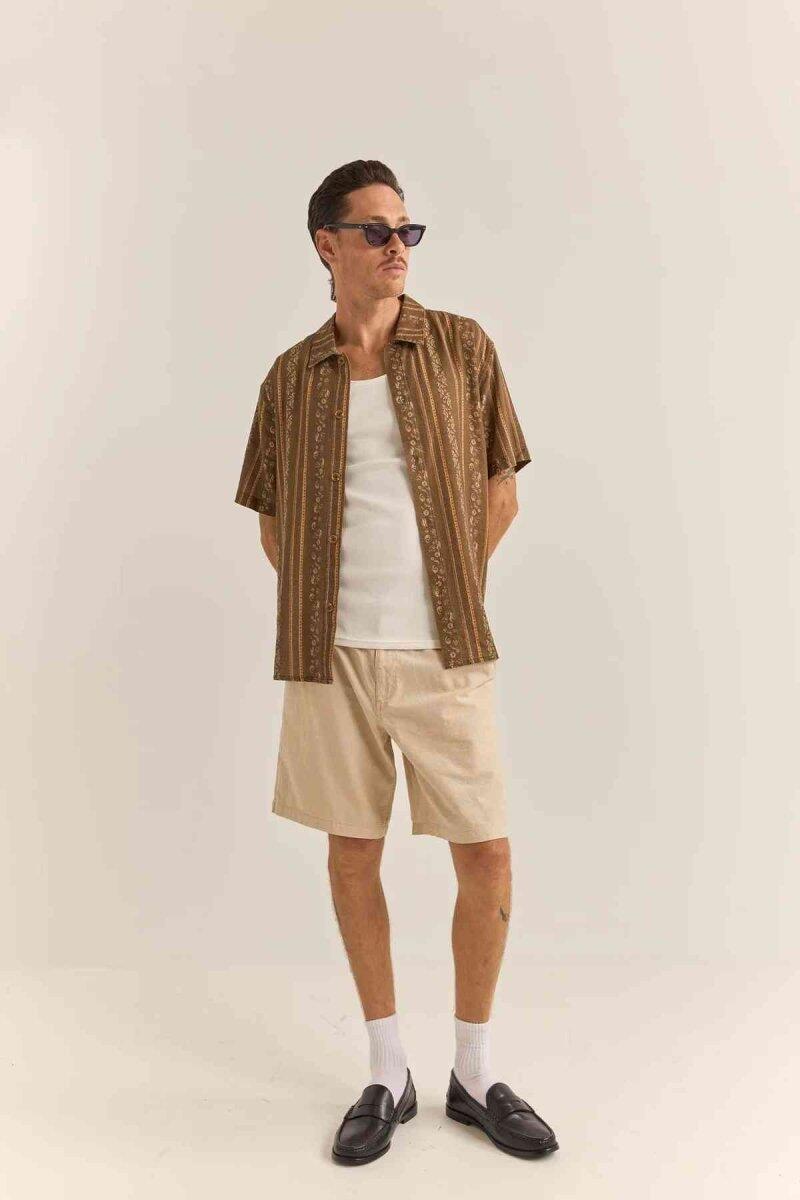 Paisley Stripe - Camisa de manga corta para hombre 5/6