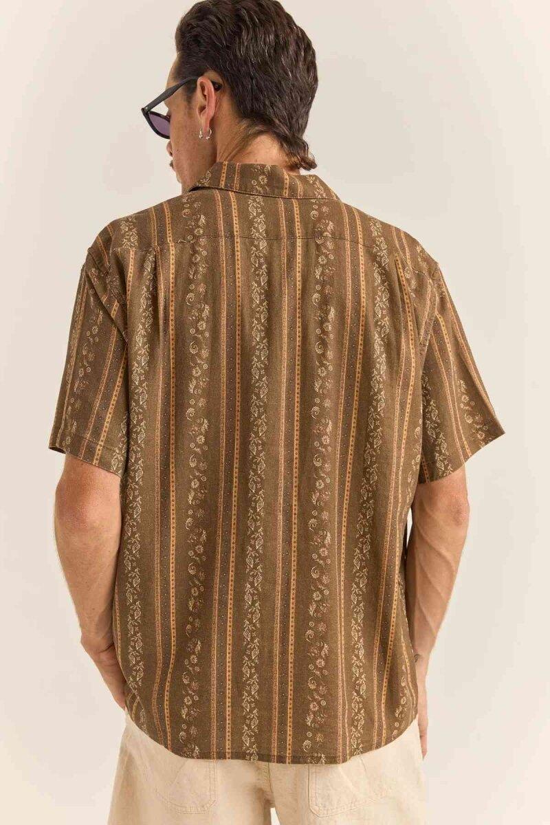 Paisley Stripe - Camisa de manga corta para hombre 4/6