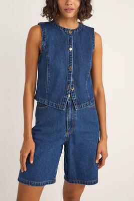 Gia denim vest - dames top