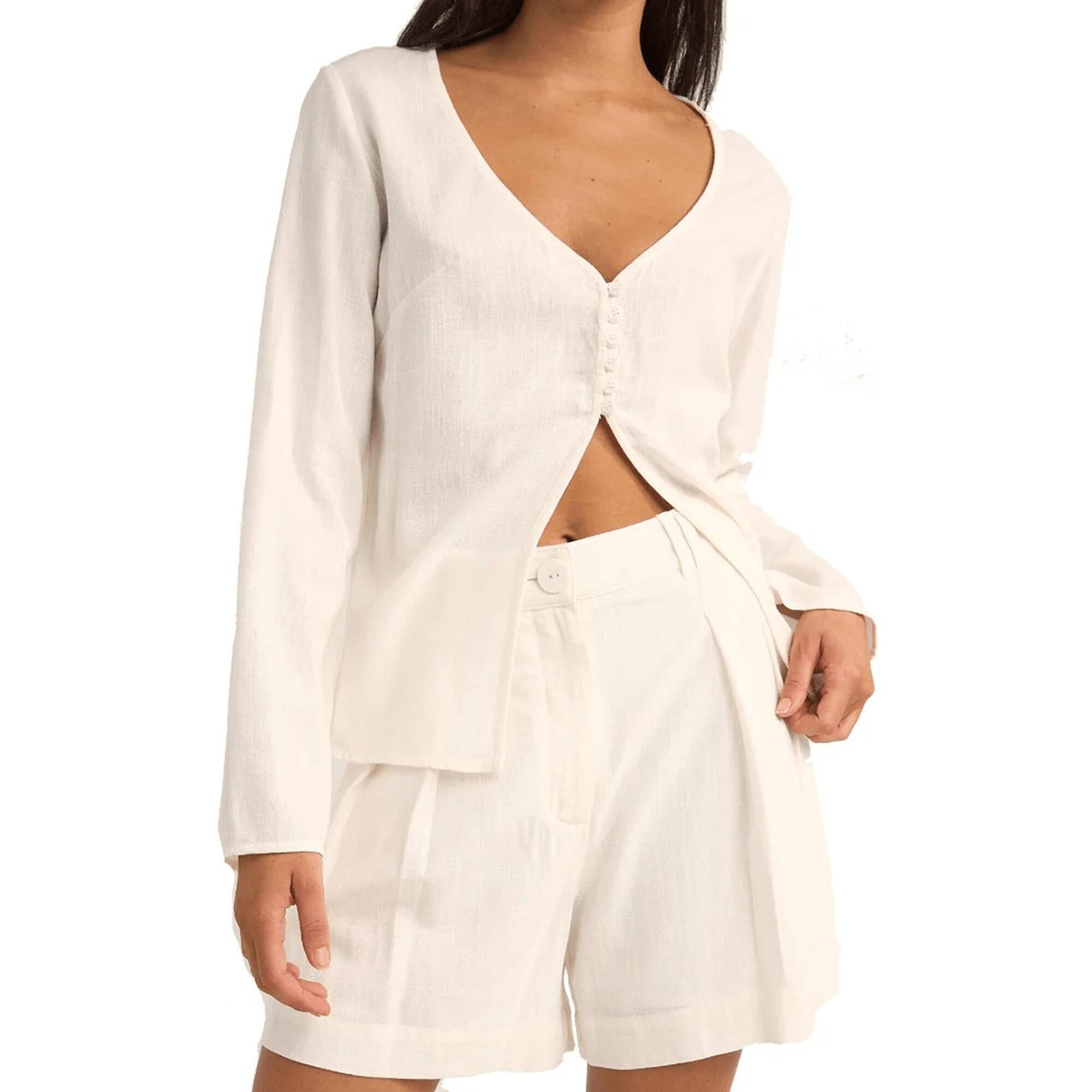Rhythm - Kayla L/s - Top Femme - Débardeur - Blanc - Decathlon